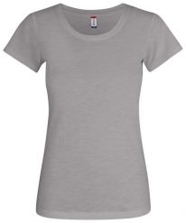 Clique Slub-T Women Dopasowany T-shirt z bawełny slub. Szare t-shirty damskie CLIQUE, m, bez wzorów, z bawełny, bez kołnierzyka. Za 114.44 zł.