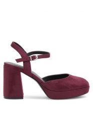 Jenny Fairy Czółenka Irma WYL04093-1 Bordowy. Czerwone czółenka damskie Jenny Fairy, bez wzorów, z materiału, bez obcasa. Za 139.99 zł.