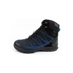 Buty trekkingowe męskie Salomon Woodsen 2. Czarne buty trekkingowe męskie Salomon, z materiału, za kostkę, bez zapięcia, trekkingowe. Za 589.00 zł.