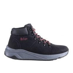 Lee Cooper Czarne ocieplane trapery LCJ-22-31-1451. Czarne buty zimowe męskie z materiału, bez zapięcia. Za 307.45 zł.