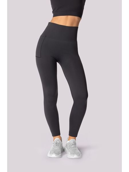 Spaio Legginsy sportowe "Base" w kolorze antracytowym rozmiar: L/XL. Czarne legginsy damskie Spaio, l, bez wzorów, z materiału. Za 130.99 zł.