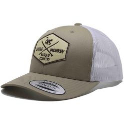 Czapka Trucker - 6 paneli / Rozmiar uniwersalny (Beżowy/Biały). Brązowe czapki męskie SURF MONKEY, z aplikacjami. Za 179.95 zł.