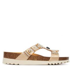 Klapki Scholl. Żółte klapki damskie Scholl, bez wzorów, bez obcasa. Za 319.99 zł.