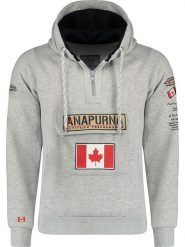 ANAPURNA Bluza "Gymana" w kolorze szarym rozmiar: M. Szare bluzy z kapturem męskie ANAPURNA, m, z bawełny. Za 87.81 zł.