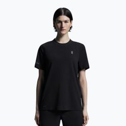 Koszulka treningowa damska On Active-T black. Czarne bluzki sportowe damskie On, bez kołnierzyka, bez ramiączek. Za 219.99 zł.