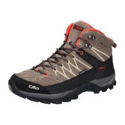 Buty sportowe męskie trekkingowe CMP Rigel wodoodporne. Brązowe buty trekkingowe męskie CMP, z materiału, bez zapięcia, trekkingowe. Za 349.99 zł.