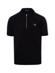 Fred Perry koszulka polo Mężczyźni Bawełna (100%) czarny, L. Czarne koszulki polo męskie Fred Perry, l, bez wzorów, z bawełny, bez ramiączek. Za 649.95 zł.