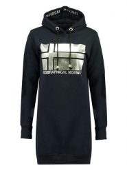 Geographical Norway Sukienka dresowa w kolorze czarnym rozmiar: M. Czarne sukienki damskie Geographical Norway, m, bez wzorów, z dresówki, bez kołnierzyka, bez ramiączek, mini. Za 126.45 zł.