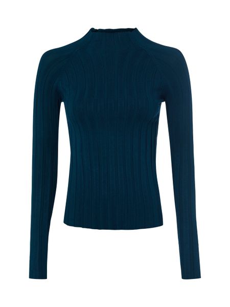 Marie Lund dzianinowa koszulka z długim rękawem Kobiety niebieski|zielony, XL. Niebieskie t-shirty damskie Marie Lund, uniwersalny, bez wzorów, z dzianiny, bez kołnierzyka. Za 199.95 zł.
