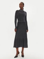PINKO Sukienka dzianinowa Ismaele Abito 104443 A28U Czarny Regular Fit. Czarne sukienki damskie Pinko, m, bez wzorów, z dzianiny, bez kołnierzyka, bez ramiączek. Za 1,089.00 zł.