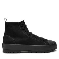 Trapery Calvin Klein Jeans. Czarne buty zimowe męskie Calvin Klein Jeans, z jeansu, bez zapięcia. Za 559.99 zł.