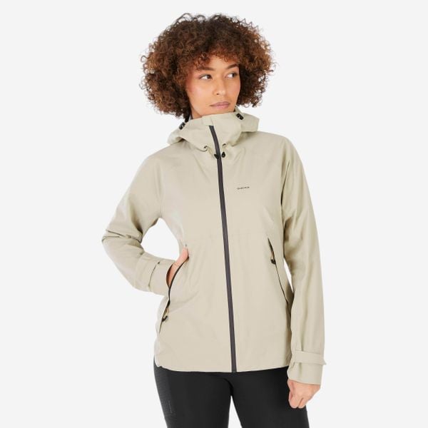 Kurtka turystyczna damska Quechua MH500 wodoodporna. Czerwone kurtki damskie QUECHUA, l, bez wzorów, z dzianiny, bez kaptura. Za 399.99 zł.