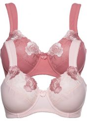 Biustonosz minimizer z wyściełanymi ramiączkami (2 szt.). Czerwone biustonosze bonprix, bez wzorów. Za 114.99 zł.