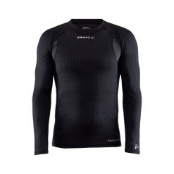 Koszulka kompresyjna z okrągłym dekoltem Craft Active Extreme. Czarne t-shirty sportowe męskie Craft, m, z dzianiny, bez ramiączek, do biegania. Za 424.95 zł.