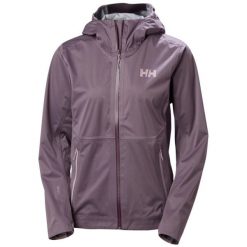 Damska kurtka wodoodporna Helly Hansen Momentum 3L Stretch. Fioletowe kurtki damskie Helly Hansen, l, bez wzorów, bez kaptura. Za 1,056.00 zł.