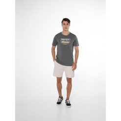 Koszulka męska Protest PRTCAARLO t-shirt. Szare t-shirty męskie Protest, l, bez wzorów, bez kołnierzyka. W wyprzedaży za 76.99 zł.