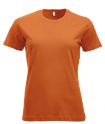 Clique New Classic-T Women - Klasyczny T-shirt z bawełny ringspun – blood orange. Brązowe t-shirty damskie CLIQUE, xl, bez wzorów, z bawełny, bez kołnierzyka. Za 104.58 zł.