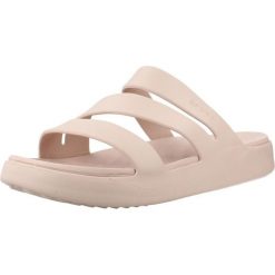 Sandały CROCS 209587C Rose. Czerwone sandały damskie Crocs, bez wzorów, z materiału, bez obcasa. Za 159.00 zł.
