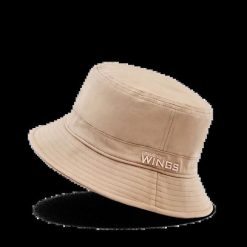 Bucket Hat WINGS UNLEASH bawełniany kapelusz BEIGE. Brązowe kapelusze damskie Wings, na lato, bez wzorów, z bawełny. Za 49.90 zł.