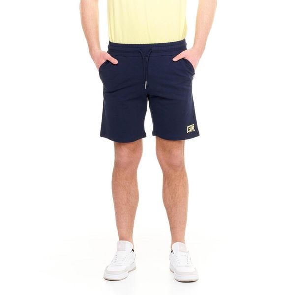 Bluza z bawełna z kieszenie na siłownia na czas wolny. Niebieskie bluzy bez kaptura męskie LEONE 1947 APPAREL, bez wzorów, z bawełny, sportowe, bez kołnierzyka, bez ramiączek. W wyprzedaży za 67.30 zł.