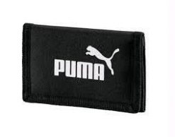 Portfel Puma Phase czarny. Czarne portfele damskie Puma, bez wzorów, z materiału. Za 68.50 zł.