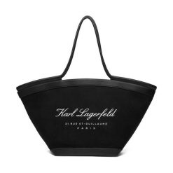 Torebka KARL LAGERFELD. Czarne torebki klasyczne damskie Karl Lagerfeld, bez wzorów, bez dodatków. Za 849.99 zł.