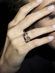 DIAMANTA Złoty pierścionek "Méli-mélo scintillant" z diamentami rozmiar: 58. Żółte pierścionki damskie DIAMANTA, z diamentem, złote. Za 3,145.99 zł.