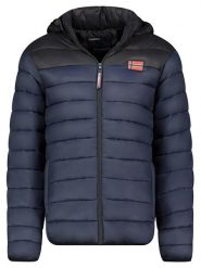 Geographical Norway Kurtka pikowana "Amigoglerc Hood" w kolorze granatowo-czarnym rozmiar: XXL. Niebieskie kurtki męskie Geographical Norway, xxl, bez wzorów, bez kaptura. Za 162.49 zł.