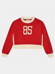 Tommy Hilfiger Sweter 85 Varsity Sweater KG0KG07770 Czerwony Regular Fit. Czerwone swetry dziewczęce Tommy Hilfiger, bez wzorów, z bawełny, bez kołnierzyka. Za 299.99 zł.