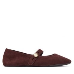 Baleriny Tory Burch. Brązowe baleriny damskie Tory Burch, bez wzorów, bez obcasa. Za 1,354.00 zł.