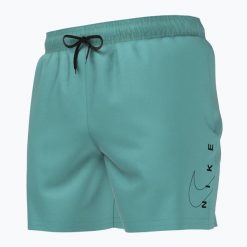 Szorty kąpielowe męskie Nike Swoosh Break 5" Volley. Zielone szorty sportowe męskie Nike, m, z materiału, żeglarskie. Za 194.35 zł.