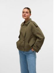 Vero Moda Kurtka przejściowa "Chloe" w kolorze khaki rozmiar: L. Brązowe kurtki damskie Vero Moda, l, bez wzorów, z materiału, bez kaptura. Za 154.95 zł.