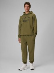 4F Spodnie dresowe joggery męskie - khaki XXL. Brązowe spodnie dresowe męskie 4f, z dresówki. Za 179.99 zł.