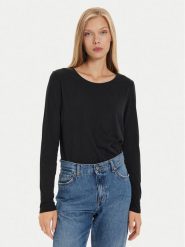 Mustang Bluzka Elly 1013931 Czarny Regular Fit. Czarne bluzki damskie Mustang, l, bez wzorów, z bawełny, bez ramiączek. Za 69.99 zł.
