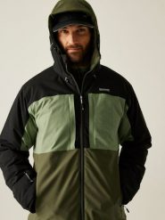 Regatta Kurtka przejściowa "Maland" w kolorze zielono-czarnym rozmiar: S. Zielone kurtki męskie Regatta, s, bez wzorów, bez kaptura. Za 257.31 zł.