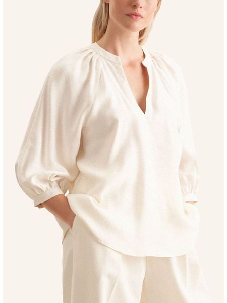 Seidensticker Bluzka w kolorze kremowym rozmiar: 40. Brązowe bluzki damskie Seidensticker, bez wzorów, bez kołnierzyka, bez ramiączek. Za 194.61 zł.