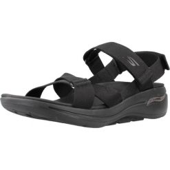 Sandały SKECHERS GO WALK ARCH FIT SANDAL Czarny. Czarne obuwie trekkingowe damskie Skechers, bez wzorów, z materiału, bez obcasa. Za 344.40 zł.