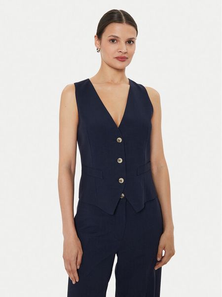 ViCOLO Kamizelka TB1569 Granatowy Regular Fit. Niebieskie kamizelki damskie ViCOLO, s, z wiskozy. Za 229.99 zł.