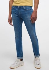 MUSTANG ATLANTA SUPER SKINNY MĘSKIE SPODNIE JEANSOWE JEANSY DENIM BLUE 1013679 5000 582. Niebieskie jeansy męskie Mustang. Za 229.99 zł.