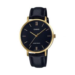 Zegarek Damski Casio 3H LEATHER - GOLD, BLACK. Czarne zegarki damskie Casio. Za 320.90 zł.