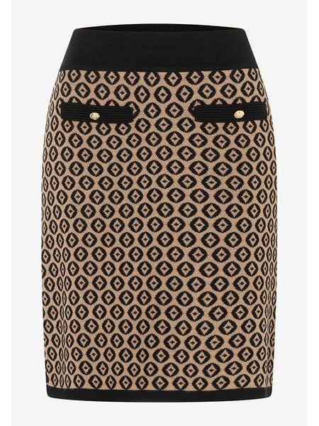 More & More Spódnica w kolorze jasnobrązowo-czarnym rozmiar: 34. Brązowe spódniczki damskie MORE & MORE, s, bez wzorów, z wiskozy, klasyczne, z podwyższonym stanem, midi. Za 126.45 zł.