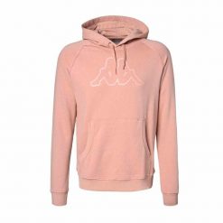 Bluza z kapturem Kappa Zaiver. Czerwone bluzy sportowe męskie Kappa, bez wzorów, casualowe, bez kołnierzyka, bez ramiączek. Za 223.00 zł.