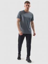 4F Spodnie treningowe szybkoschnące męskie - czarne 3XL. Czarne spodnie sportowe męskie 4f, z dzianiny. W wyprzedaży za 99.99 zł.