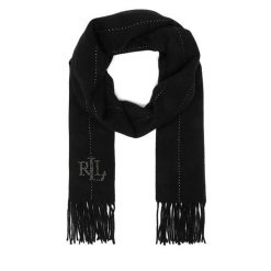 Szalik LAUREN RALPH LAUREN. Czarne szaliki i kominy damskie Lauren Ralph Lauren, bez wzorów. Za 519.99 zł.