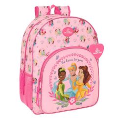 Plecak szkolny DISNEY PRINCESS Poliester 300D. Czerwone plecaki damskie Disney Princess, bez wzorów, z poliesteru. Za 147.30 zł.