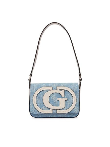 Guess Torebka Ruby HWDG97 40190 Niebieski. Niebieskie torebki klasyczne damskie Guess, z aplikacjami, z materiału, bez dodatków. Za 489.99 zł.