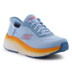 Buty Skechers Slip-ins: Max Cushioning Elite 2.0 W 129626-BLOR niebieskie. Niebieskie buty sportowe na co dzień damskie bez wzorów, trekkingowe. Za 756.98 zł.