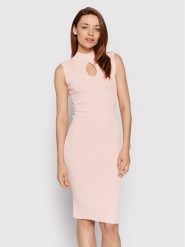 Guess Sukienka dzianinowa Marion W2YK63 Z2U00 Różowy Slim Fit. Czerwone sukienki damskie Guess, xs, z aplikacjami, z dzianiny, bez kołnierzyka, bez ramiączek. Za 409.99 zł.