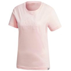 Damska Koszulka adidas Brilliant Basics Tee Lifestyle. Czerwone t-shirty damskie Adidas, l, bez wzorów, z bawełny, bez kołnierzyka. Za 96.99 zł.