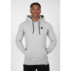 Bluza z kapturem Gorilla Wear Palmer. Szare bluzy sportowe męskie GORILLA WEAR, bez wzorów, sportowe, bez kołnierzyka, bez ramiączek. Za 282.00 zł.